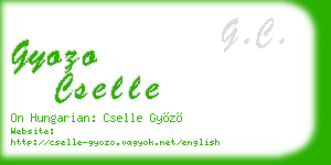 gyozo cselle business card